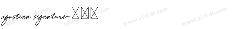 agustina signature字体转换